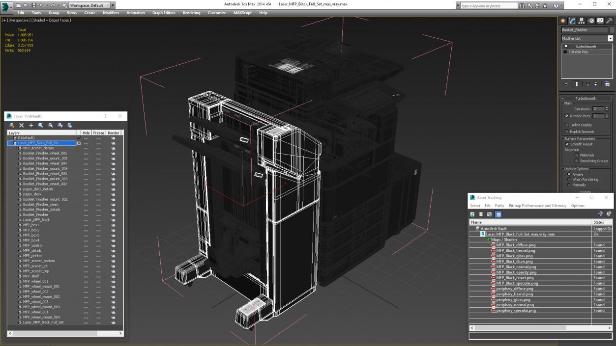 Laser MFP Black Full Set 3D model