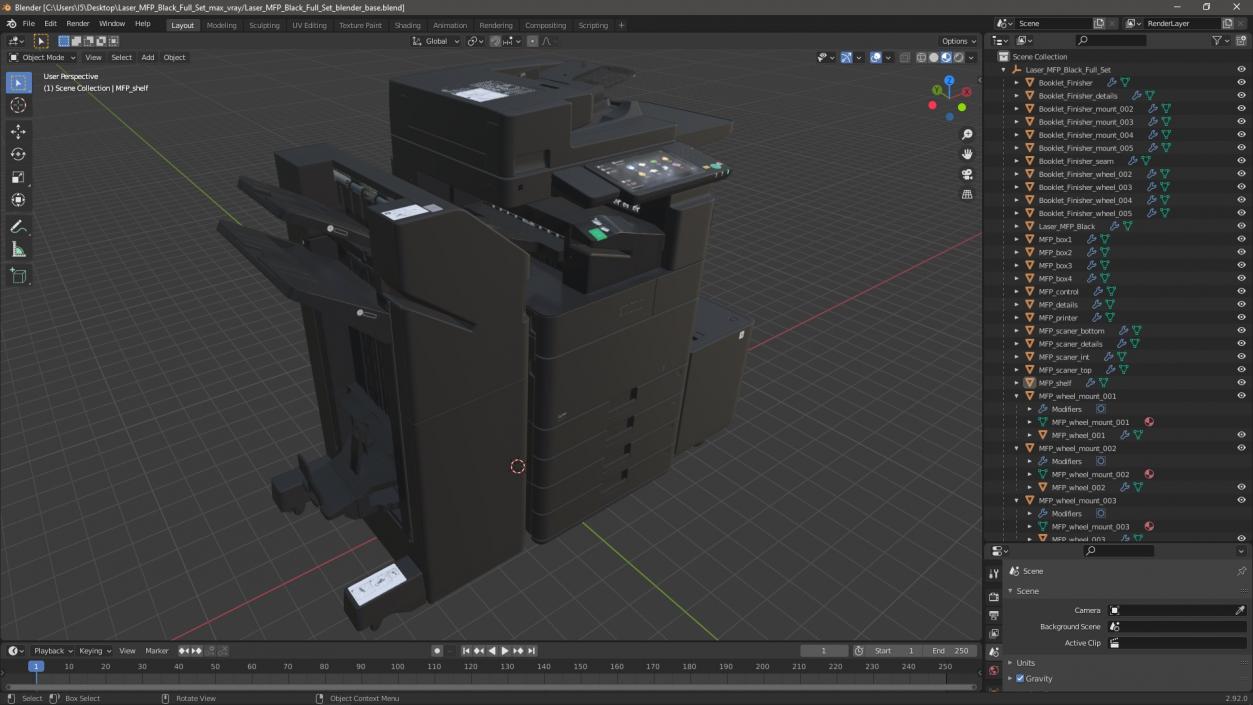 Laser MFP Black Full Set 3D model