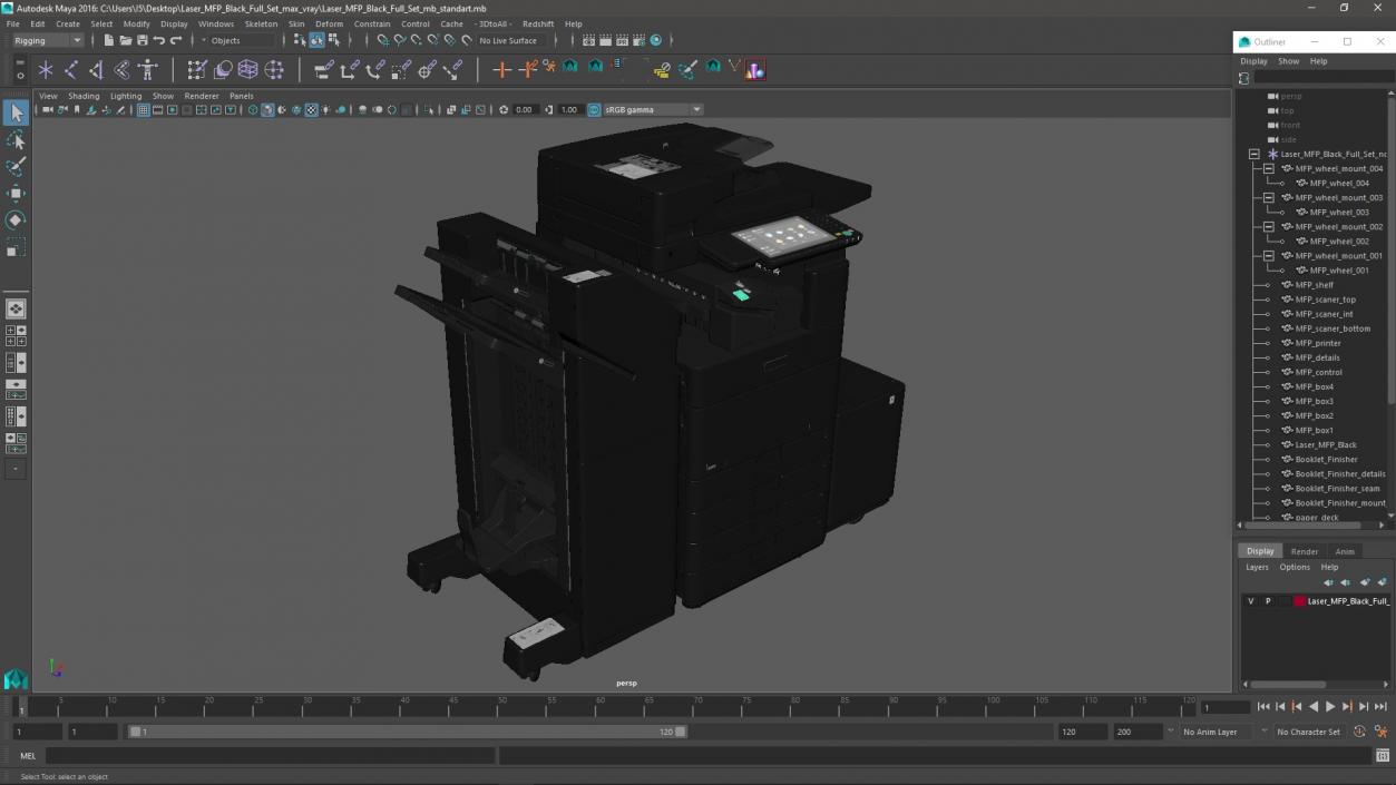 Laser MFP Black Full Set 3D model