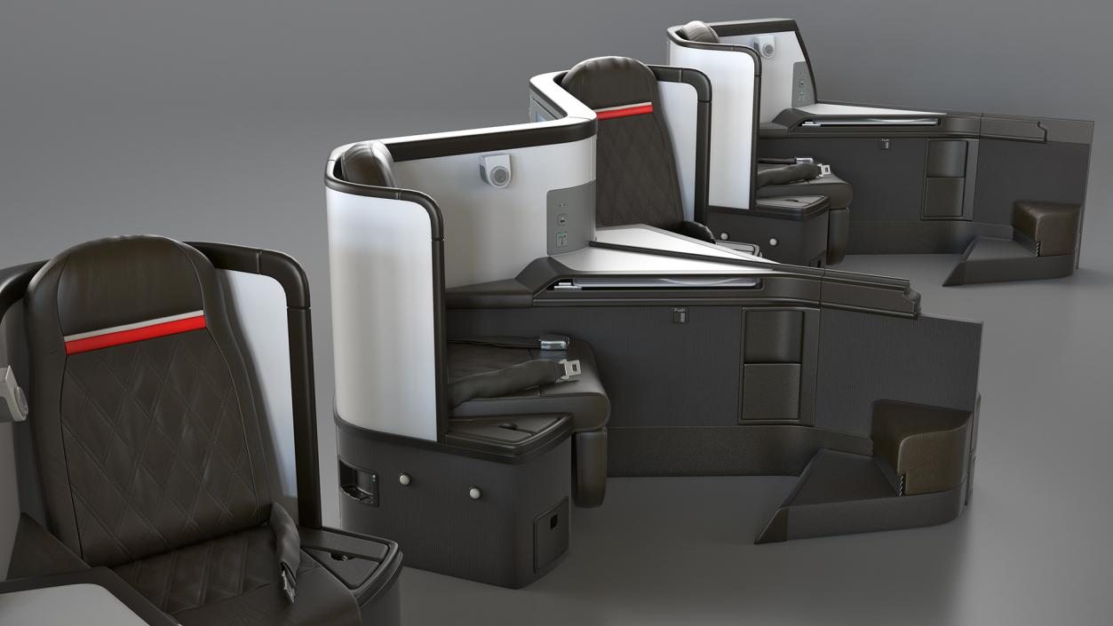 3D Airplane Business Class Seats Set model