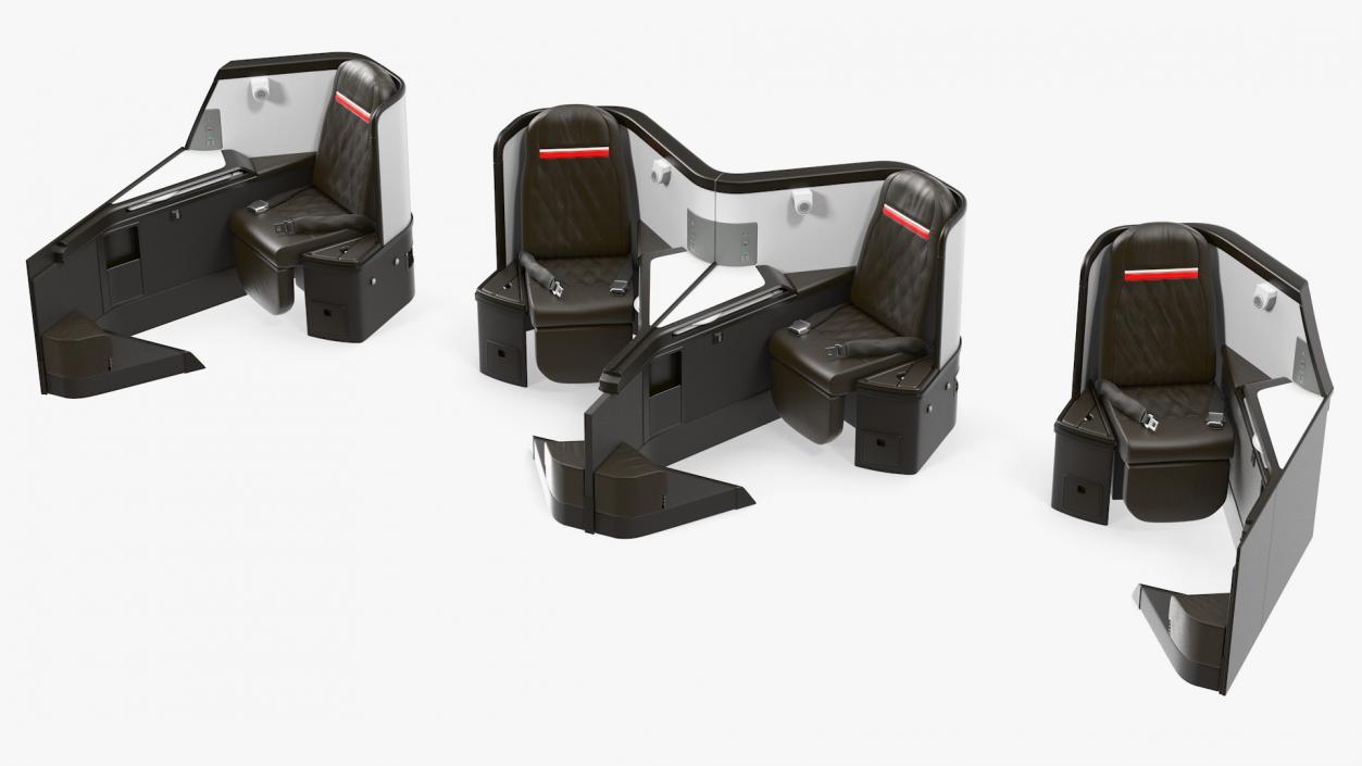 3D Airplane Business Class Seats Set model