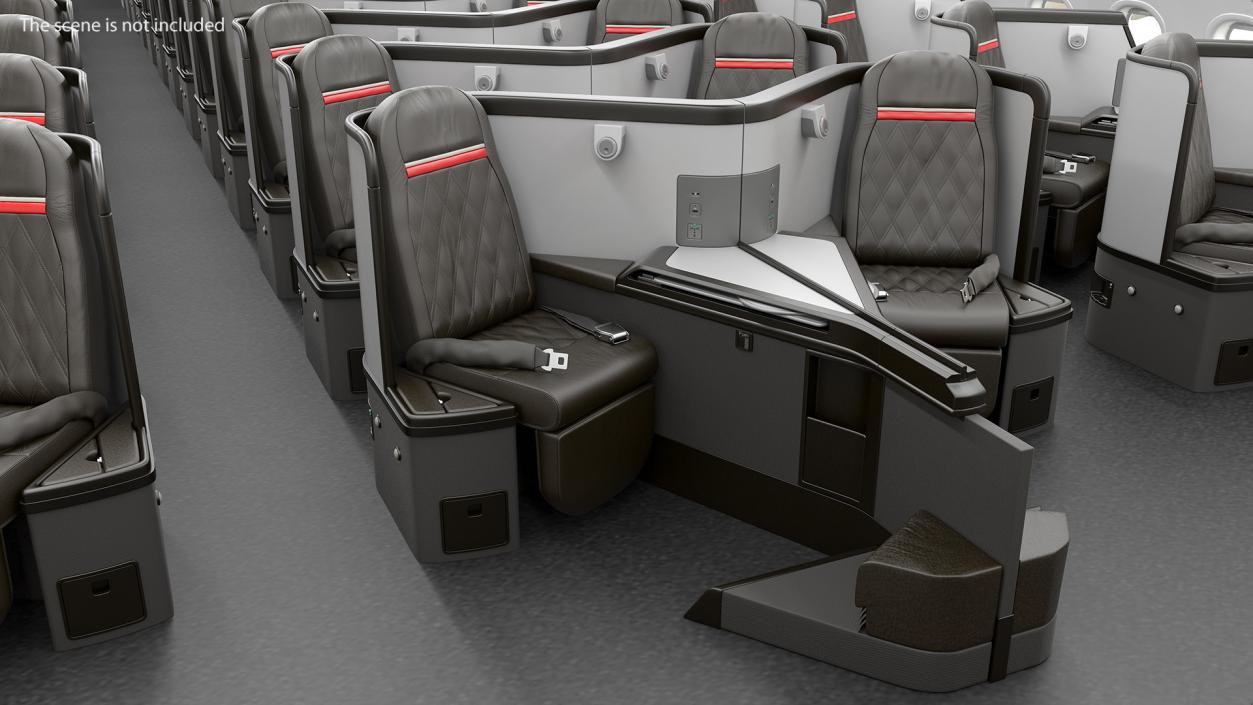 3D Airplane Business Class Seats Set model