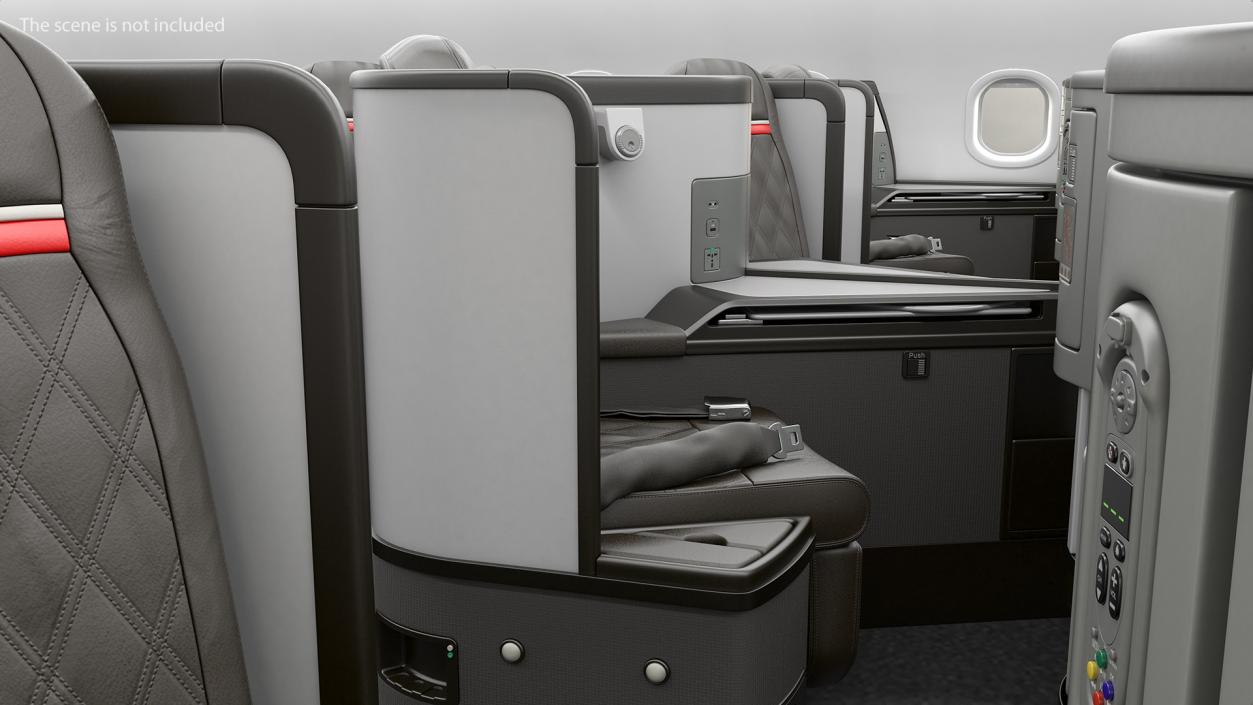 3D Airplane Business Class Seats Set model