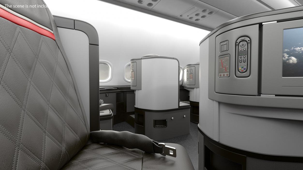 3D Airplane Business Class Seats Set model