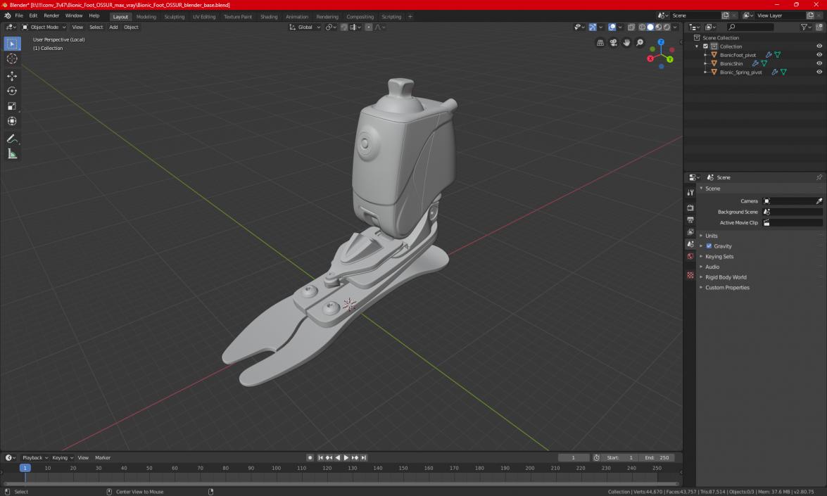 Bionic Foot OSSUR 2 3D model