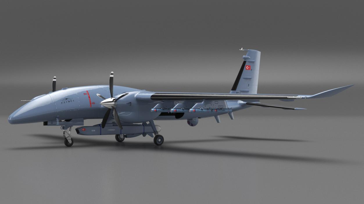 3D model Baykar Bayraktar Akinci Rigged