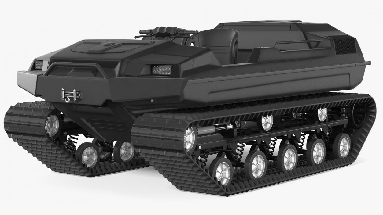 3D Track Vehicle No Roof Rigged model