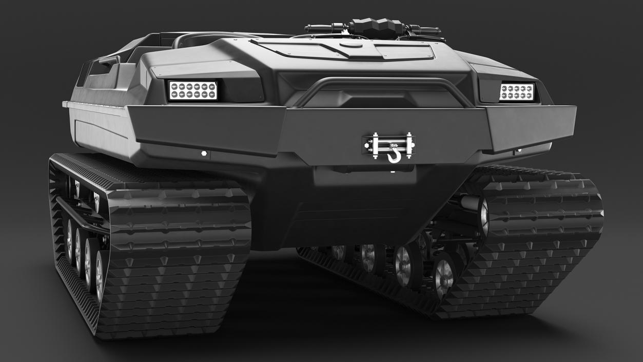 3D Track Vehicle No Roof Rigged model