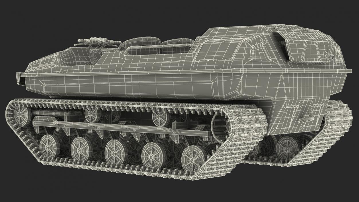 3D Track Vehicle No Roof Rigged model