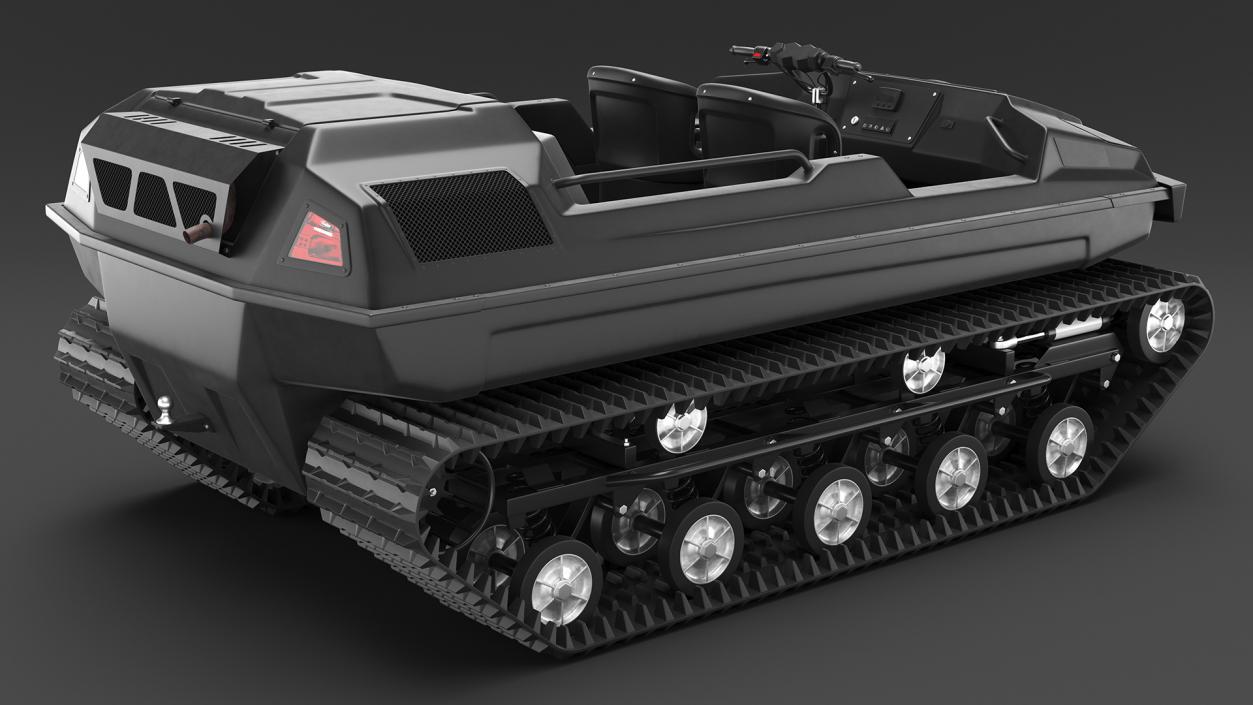 3D Track Vehicle No Roof Rigged model