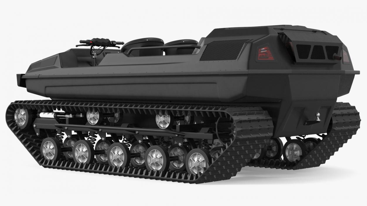 3D Track Vehicle No Roof Rigged model