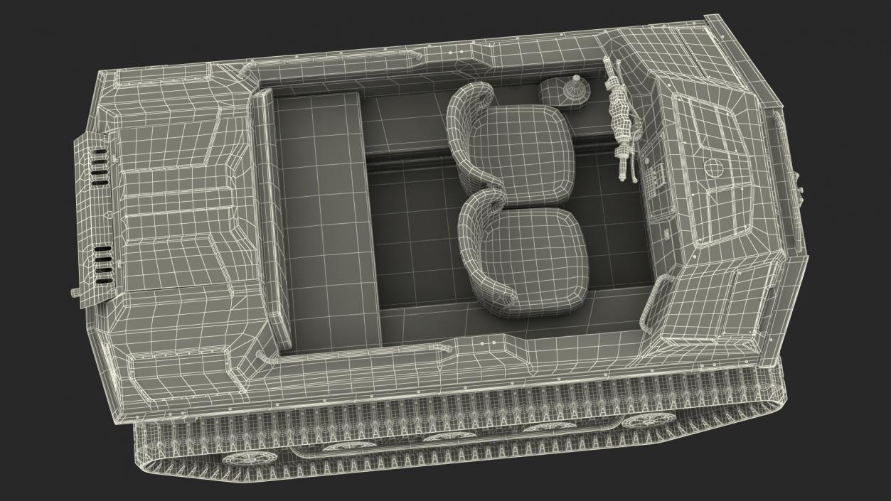 3D Track Vehicle No Roof Rigged model