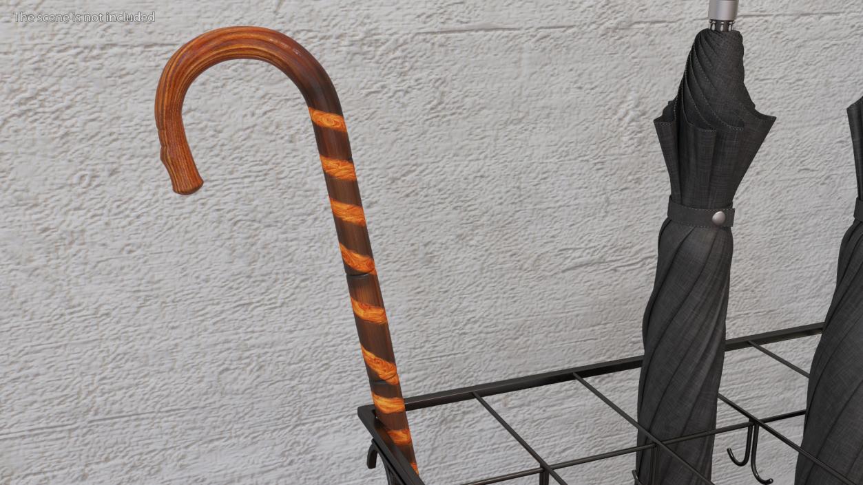 3D model Halloween Walking Stick Wooden