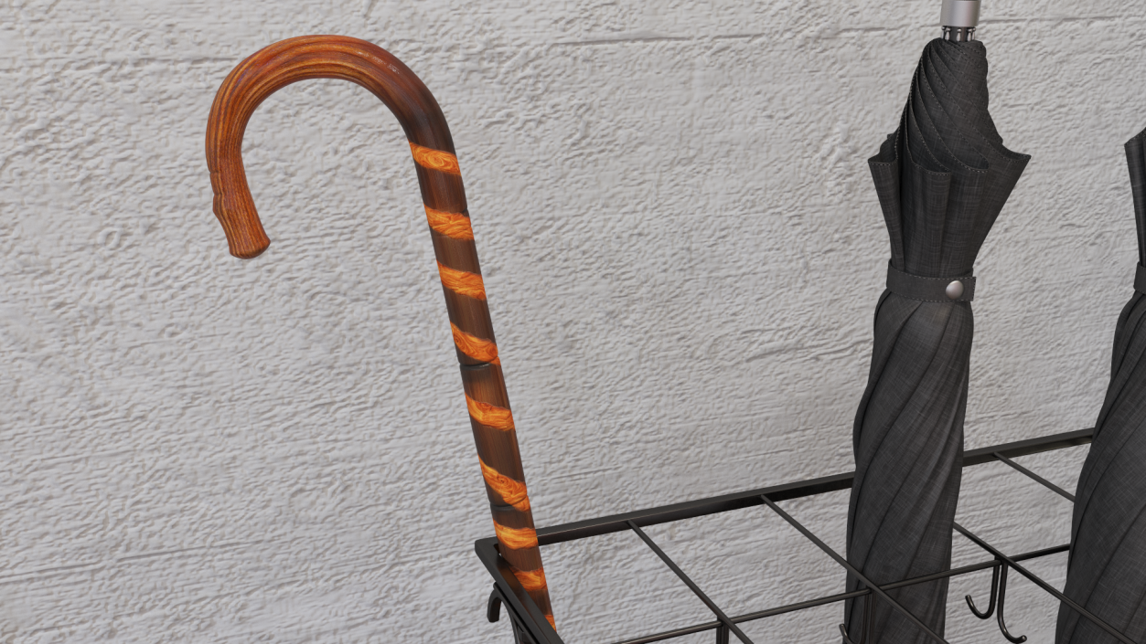 3D model Halloween Walking Stick Wooden