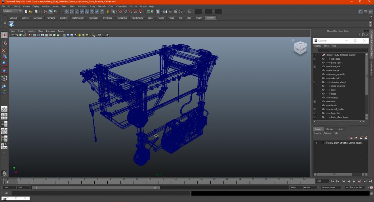 Heavy Duty Straddle Carrier 3D