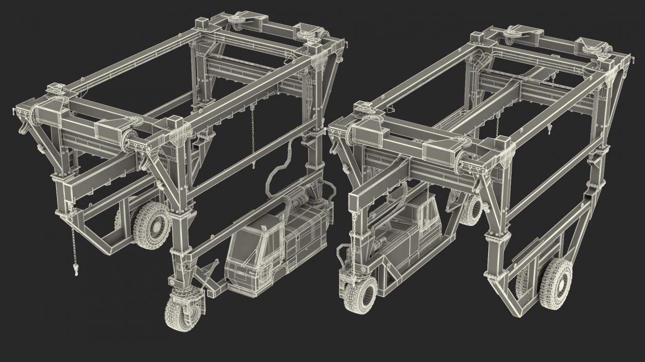 Heavy Duty Straddle Carrier 3D