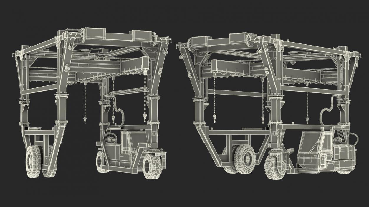 Heavy Duty Straddle Carrier 3D