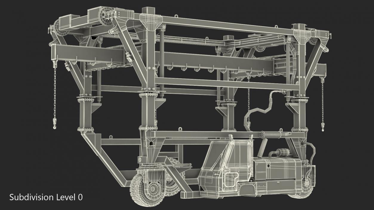 Heavy Duty Straddle Carrier 3D