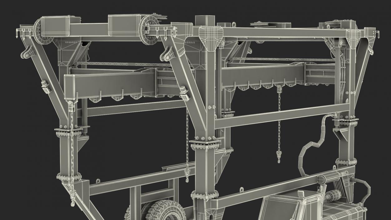 Heavy Duty Straddle Carrier 3D