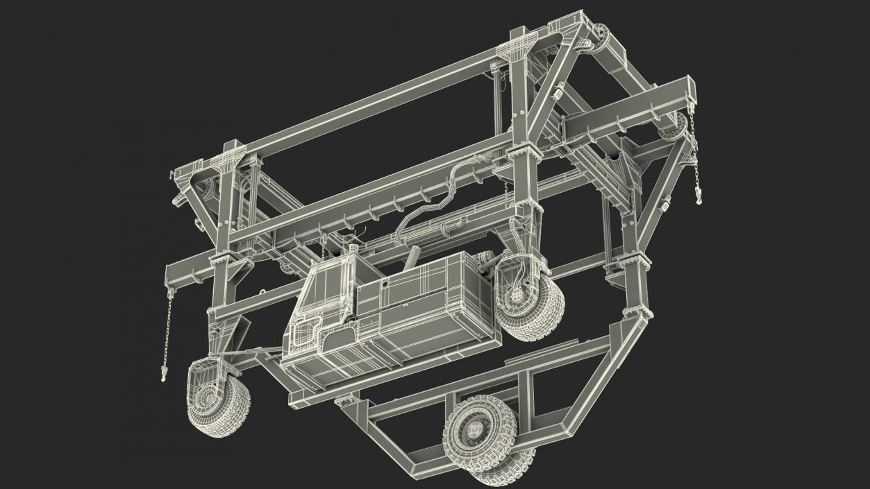 Heavy Duty Straddle Carrier 3D