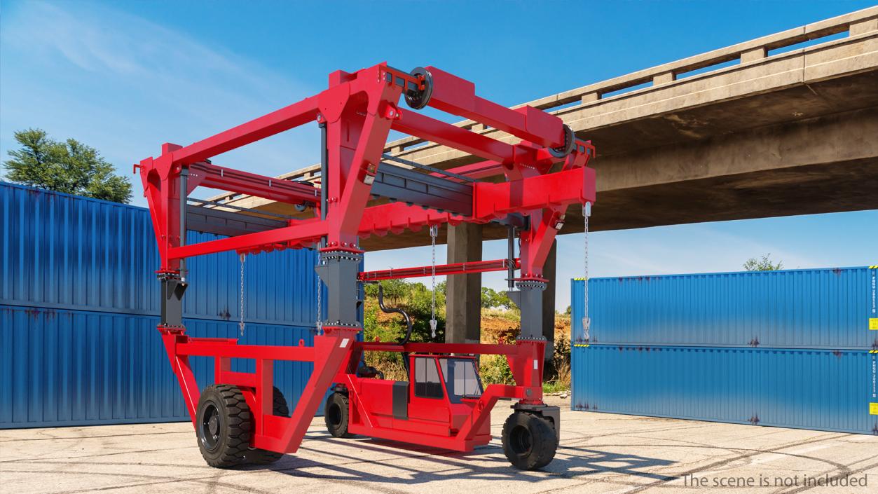 Heavy Duty Straddle Carrier 3D