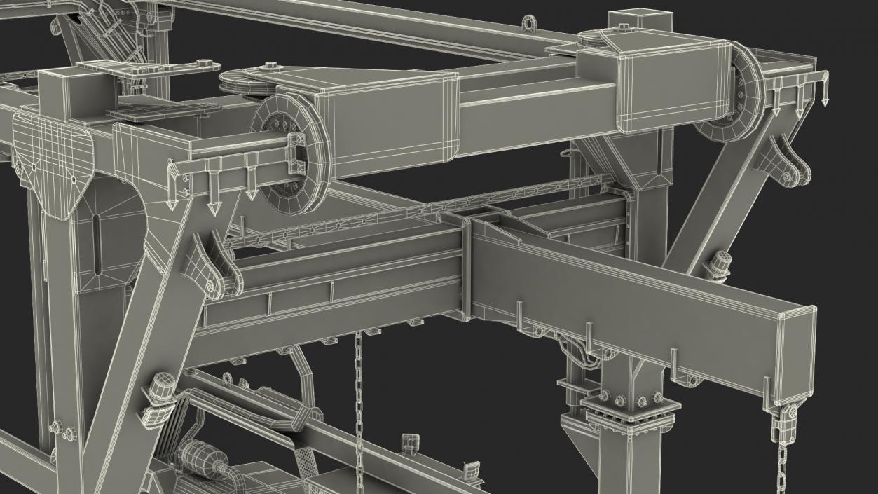 Heavy Duty Straddle Carrier 3D