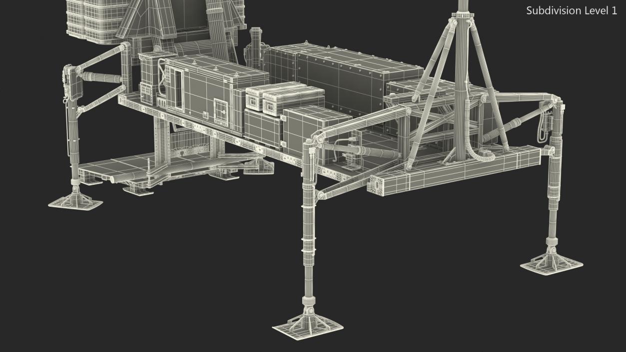 3D Air Defense Missile System Armed Position