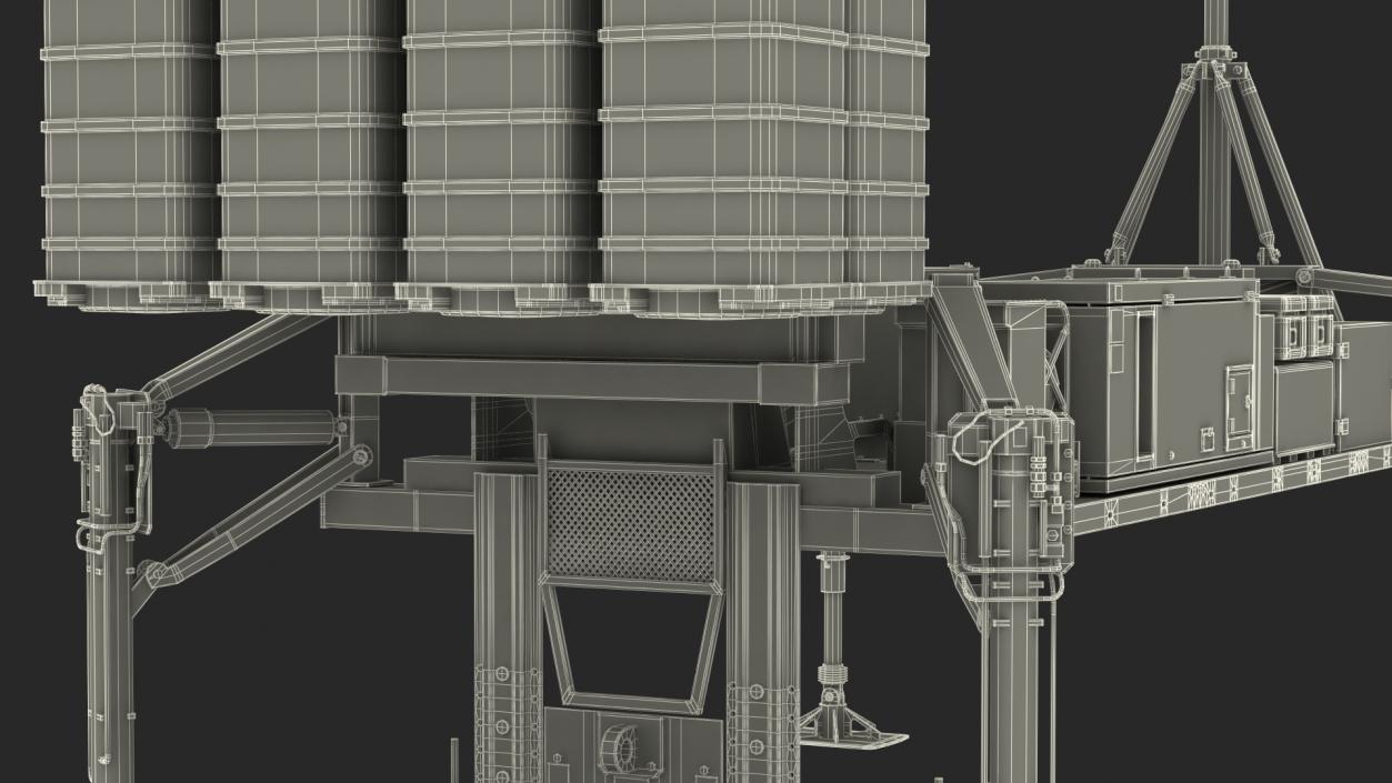 3D Air Defense Missile System Armed Position