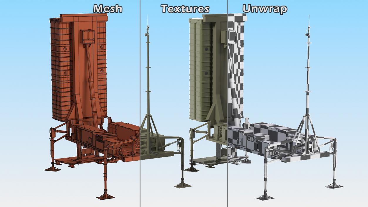 3D Air Defense Missile System Armed Position