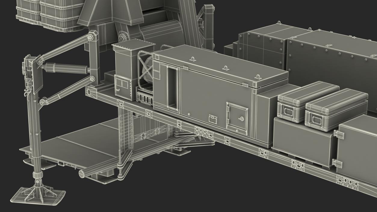 3D Air Defense Missile System Armed Position