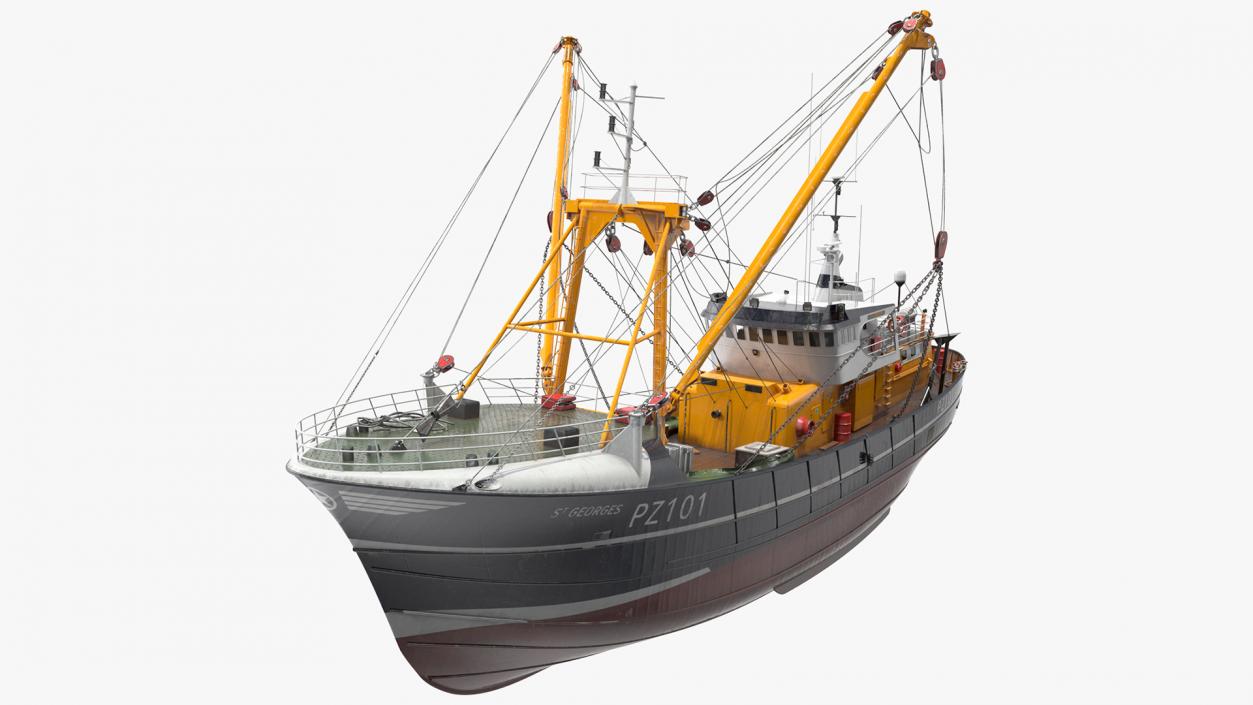 3D model Fishing Trawler