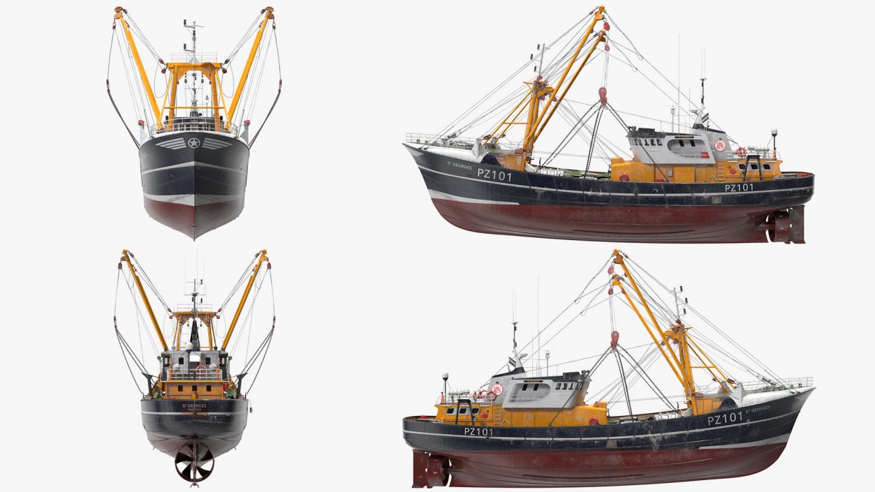 3D model Fishing Trawler