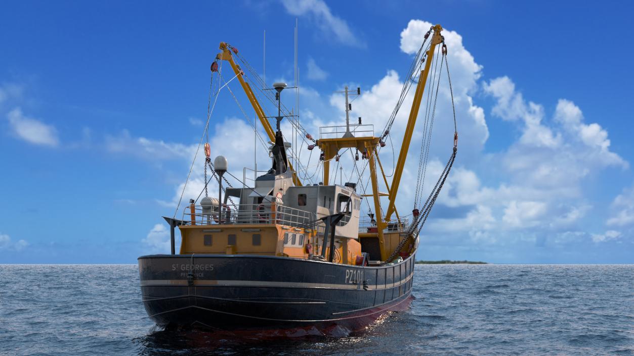 3D model Fishing Trawler