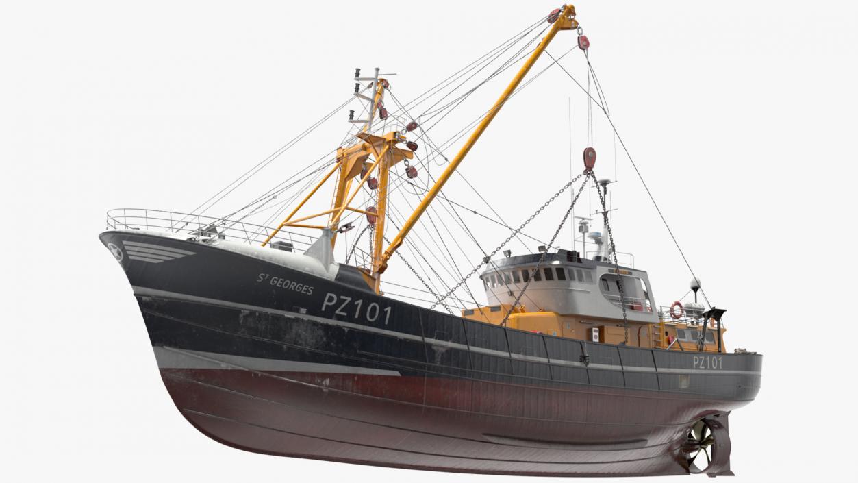 3D model Fishing Trawler