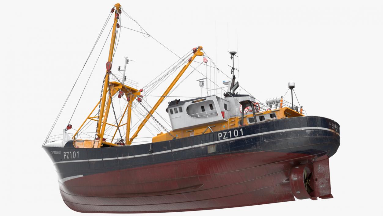 3D model Fishing Trawler