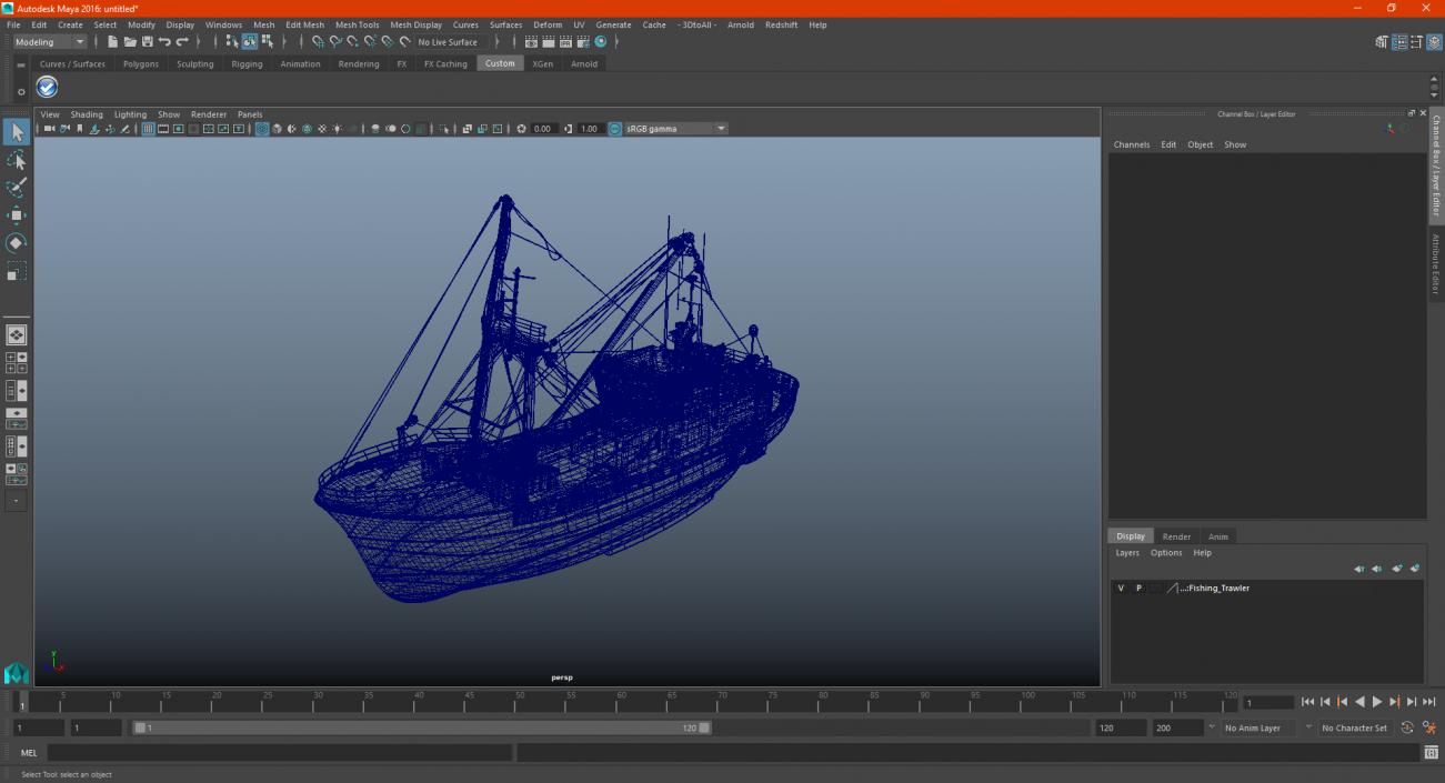 3D model Fishing Trawler