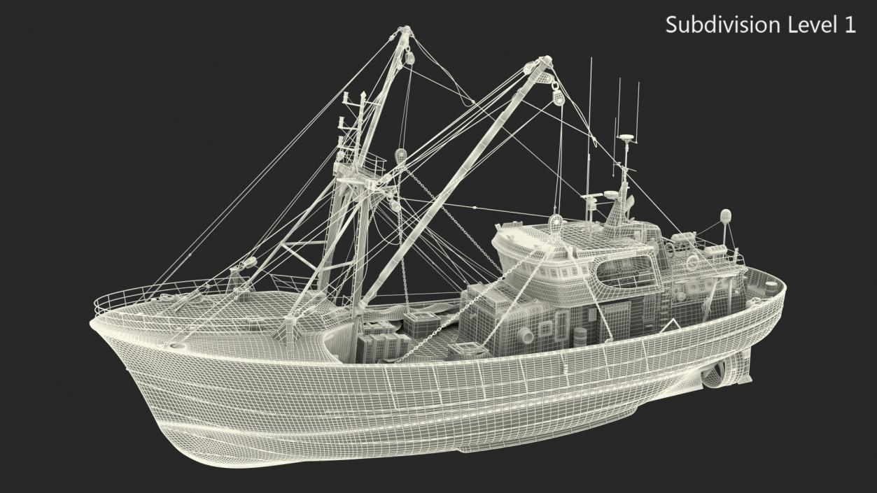 3D model Fishing Trawler