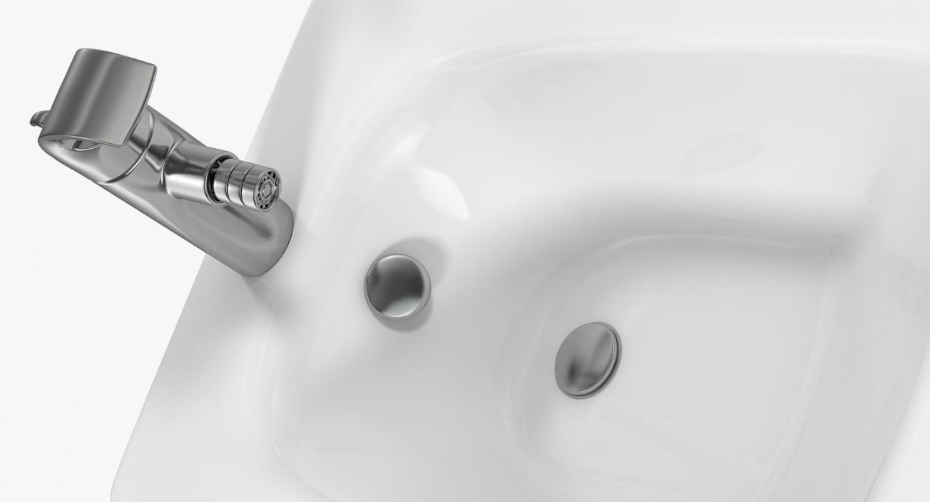 Back To Wall Bidet White 3D model