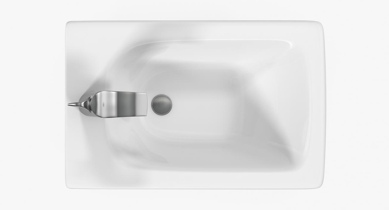 Back To Wall Bidet White 3D model