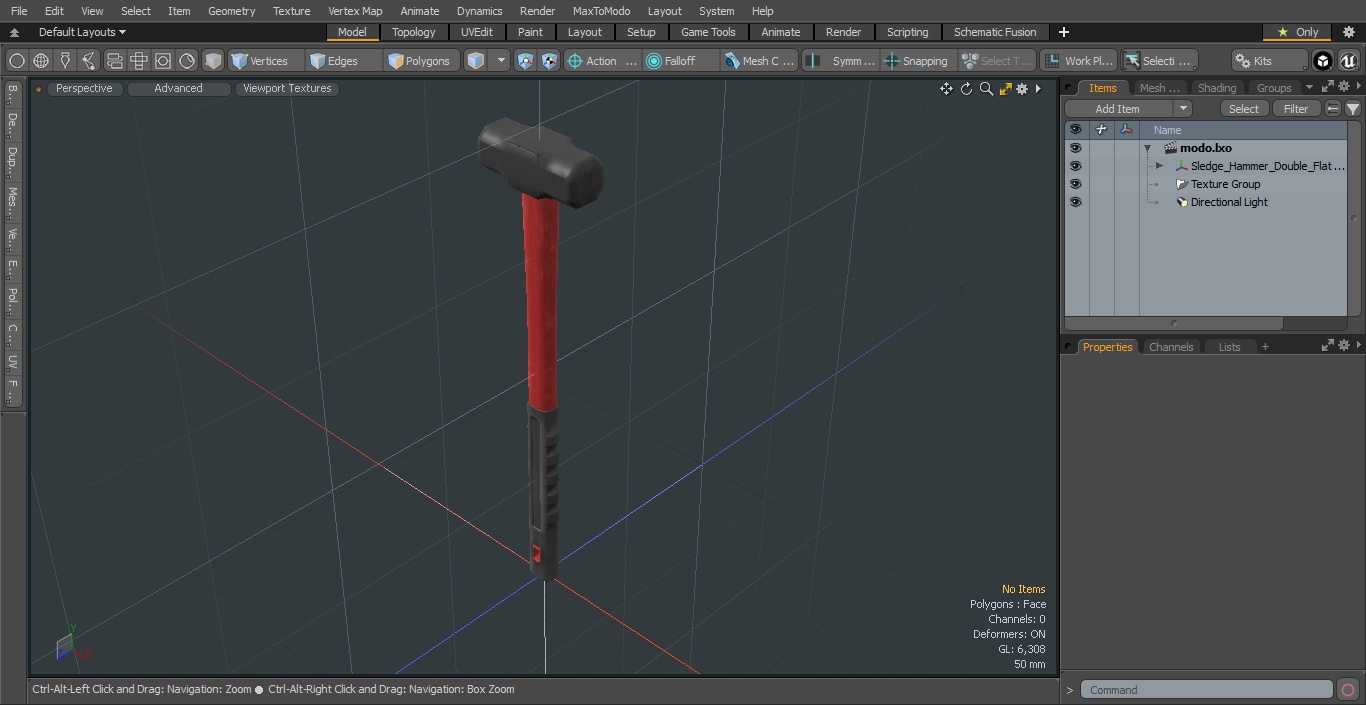 3D model Sledge Hammer Double Flat Face