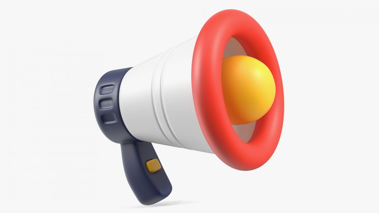 3D model Megaphone Loudspeaker Stylized Icon