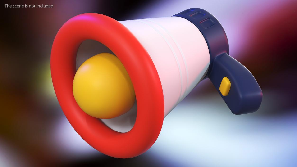 3D model Megaphone Loudspeaker Stylized Icon