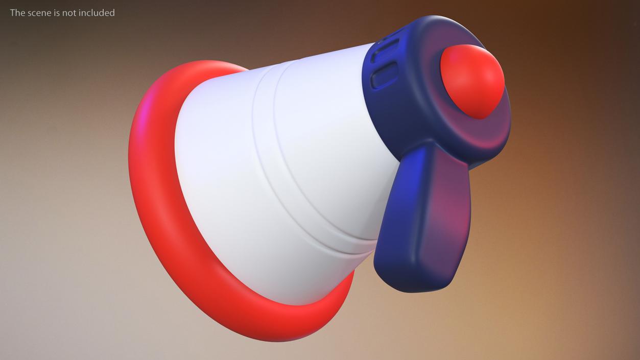 3D model Megaphone Loudspeaker Stylized Icon