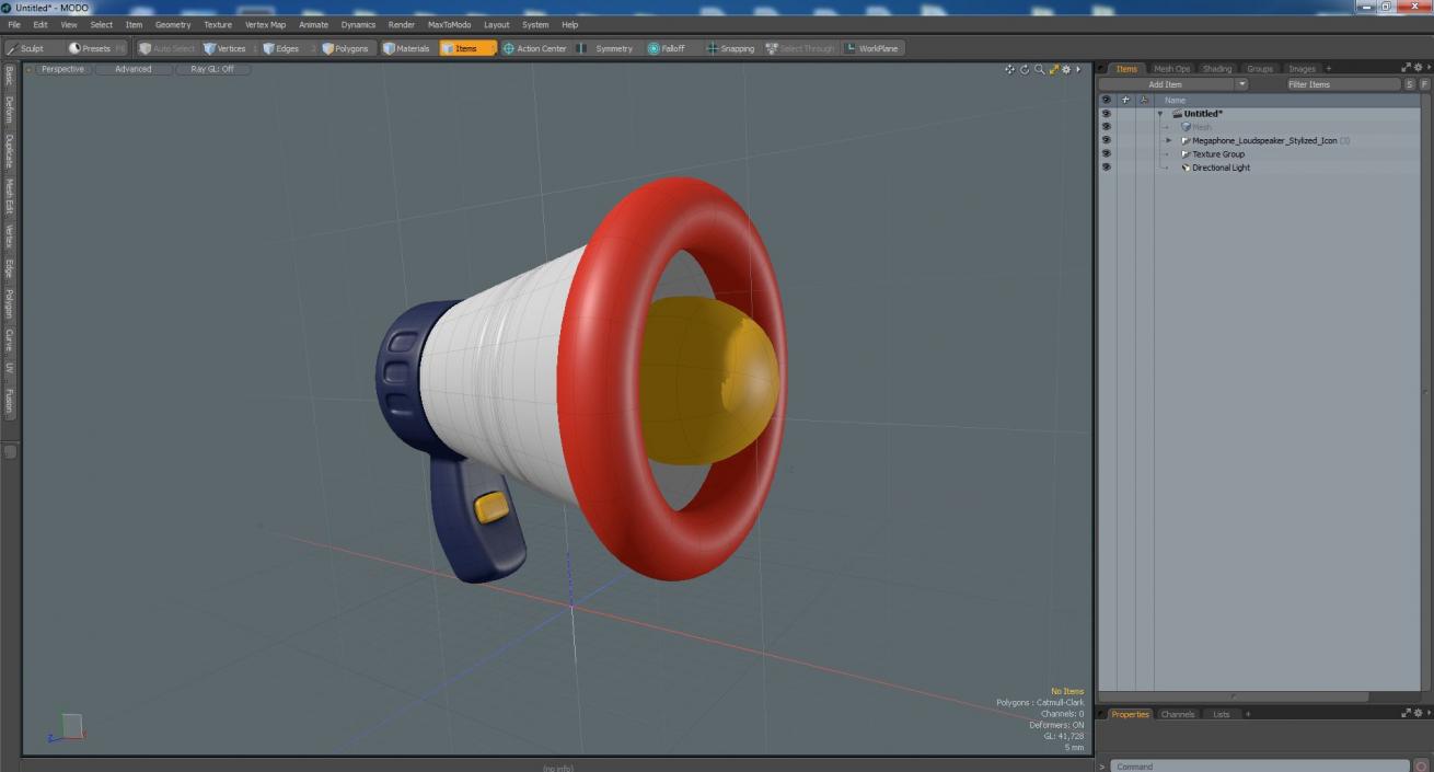 3D model Megaphone Loudspeaker Stylized Icon