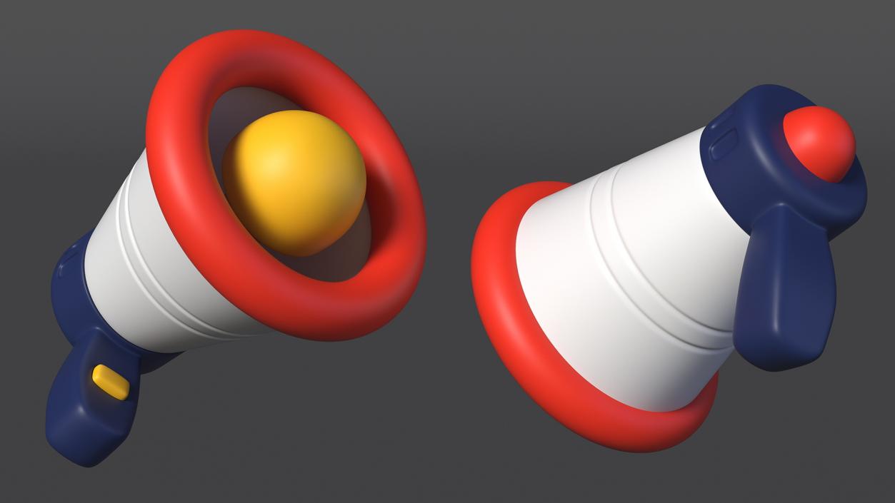 3D model Megaphone Loudspeaker Stylized Icon