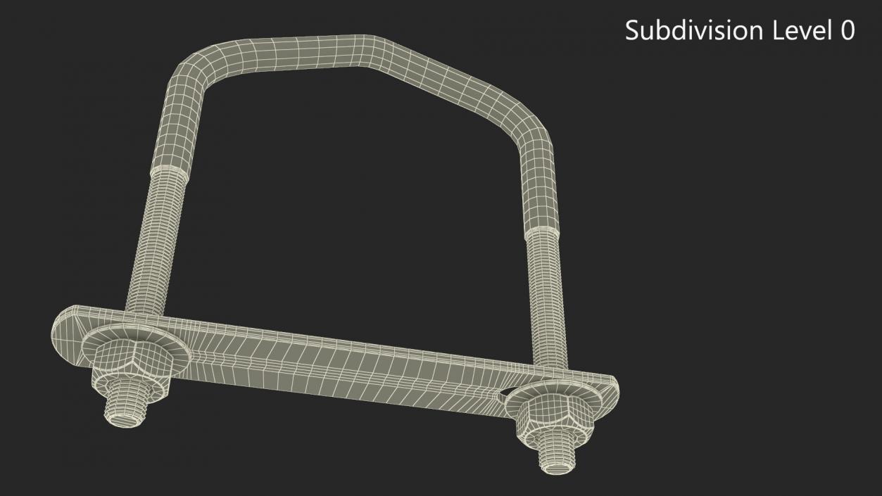 3D U Bolt Bracket Triangular Steel