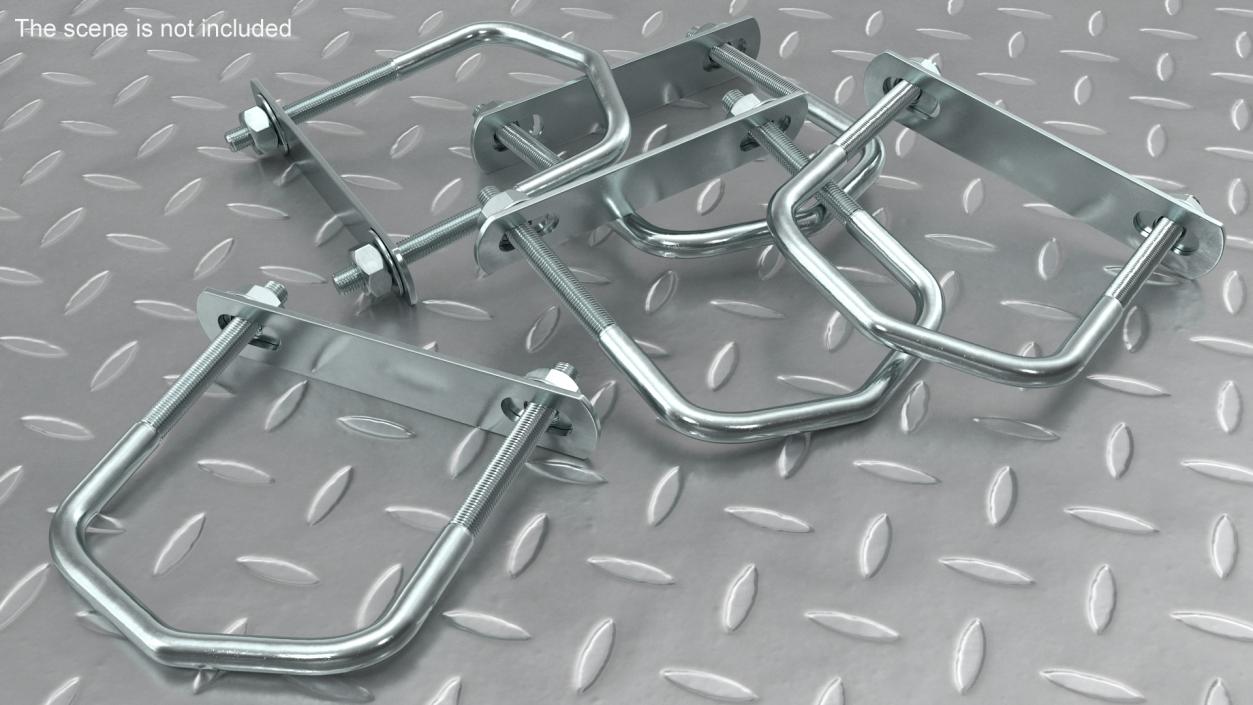 3D U Bolt Bracket Triangular Steel