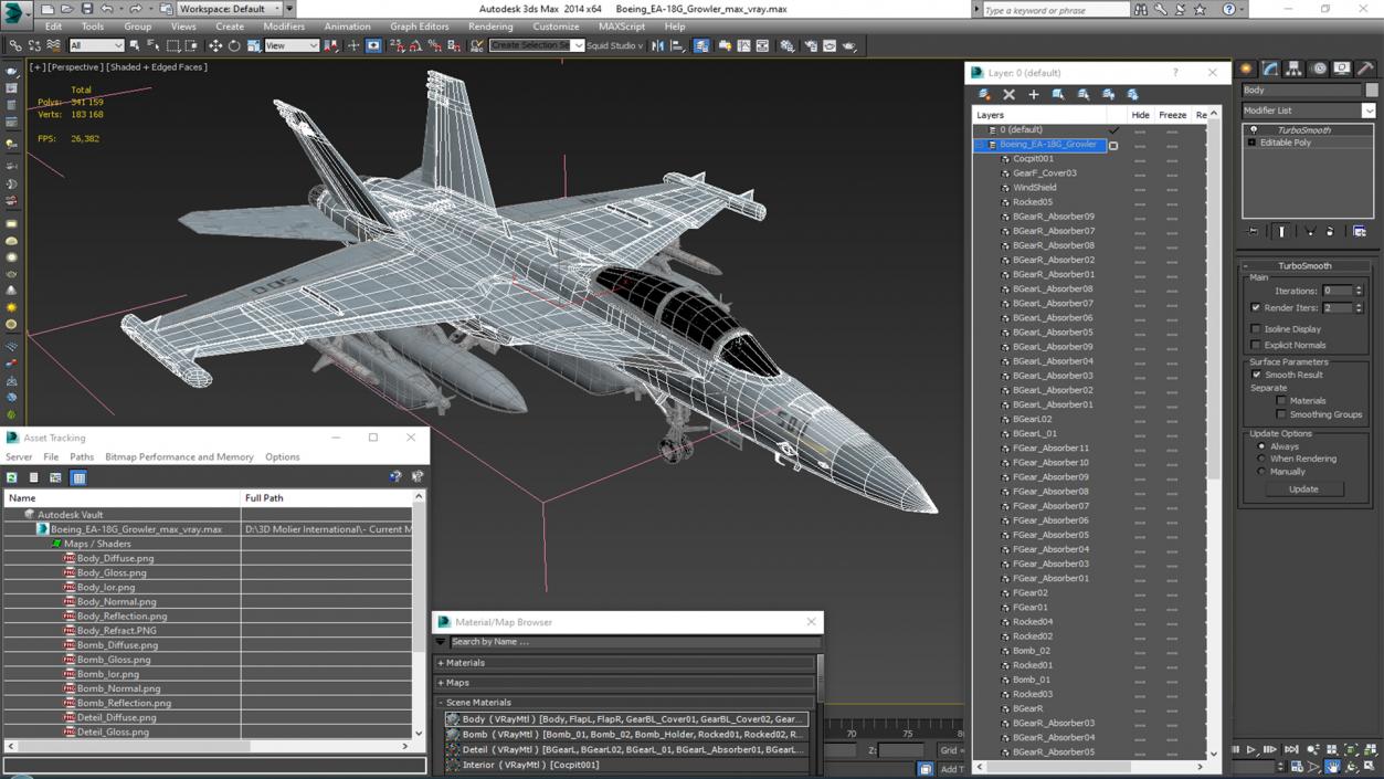 3D Boeing EA-18G Growler