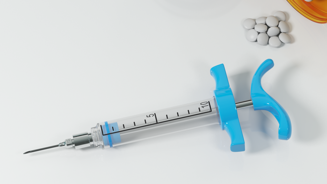 3D Veterinary Vaccine Syringe 10ml