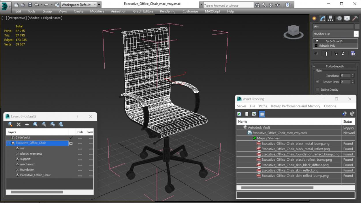 Executive Office Chair 3D